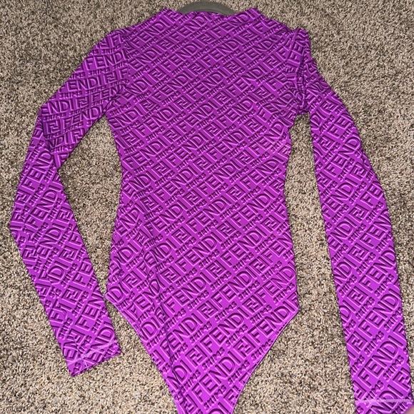 Fendi x SKIMS Mock Neck Long Sleeve Bodysuit